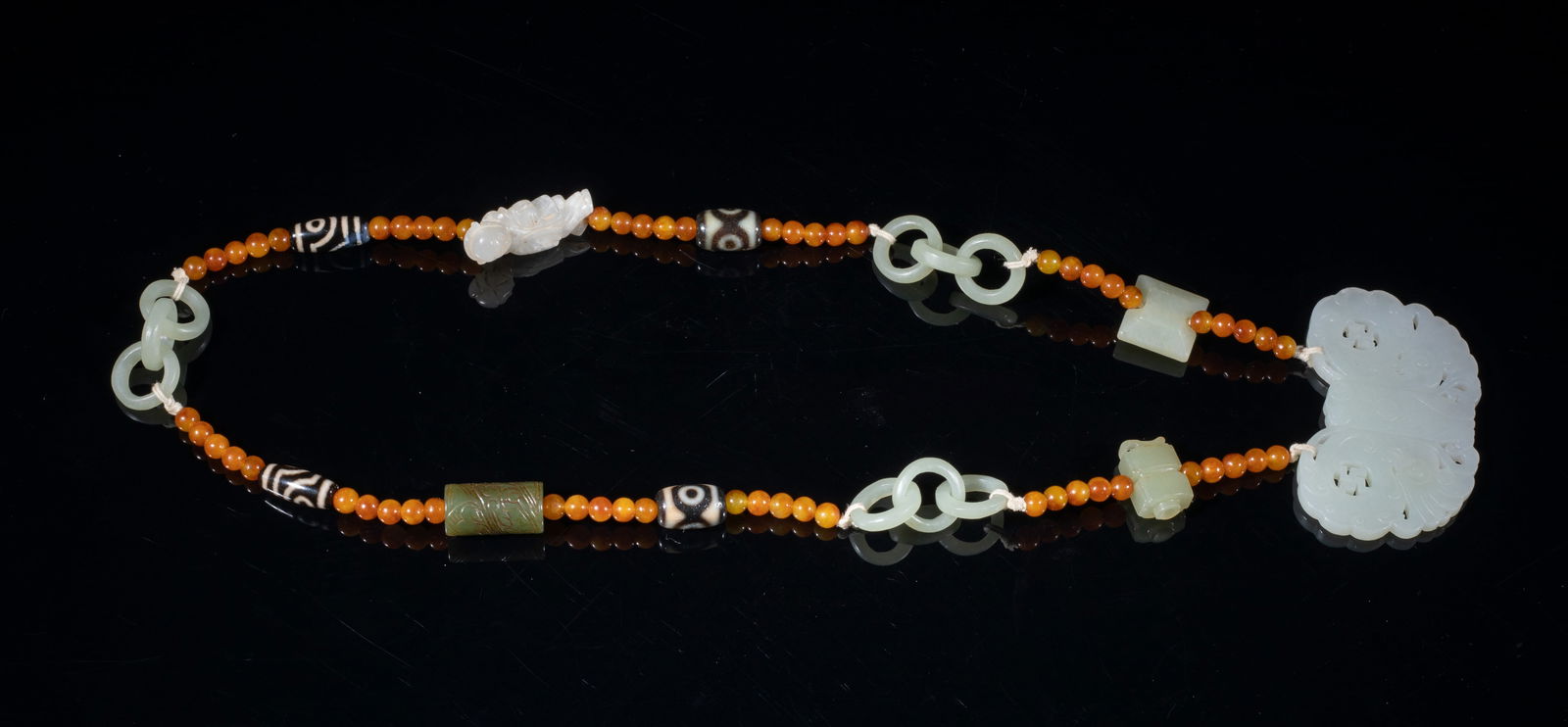 Estate Chinese Export Jade Pendant Necklace (1 of 14)