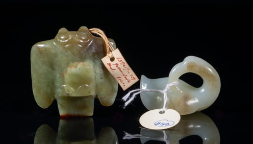 Two Chinese Export Jade Pendants