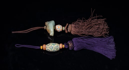 Chinese Jade, Agate & Glass Pendants