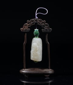 Chinese Russet Jade Pendant w/ Stand