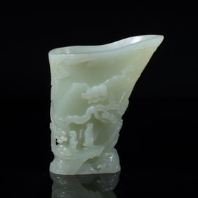 Chinese Jade Carved Libation Cup