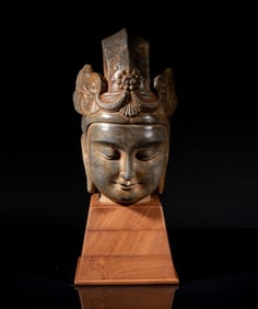 Large Chinese Stone Buddha Head