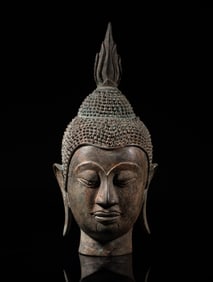 South Asian Buddha Head Hanging Plaque