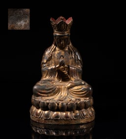 Chinese Gilt Bronze Sculpture of Buddha