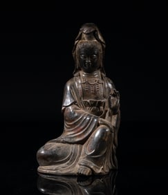 Collectible Chinese Bronze Sculpture of Kuanyin