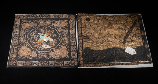 Estate Chinese Silk Robe Pieces