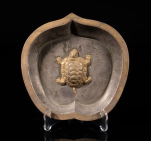 Rare Chinese Gold on Silver Plate
