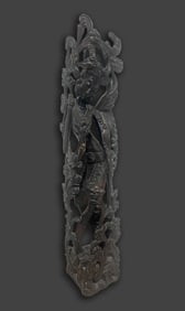 Tall South Asian Heavy Wood Sculpture