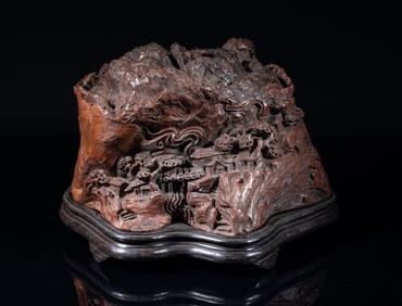 Large Chinese Root Wood Carved Censer