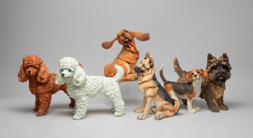 Estate Studio Art Sculptures of Dog
