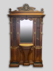 French Louis XVI Style Walnut Hall Tree