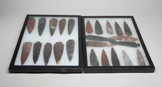Two Sets American Indian Type Stones