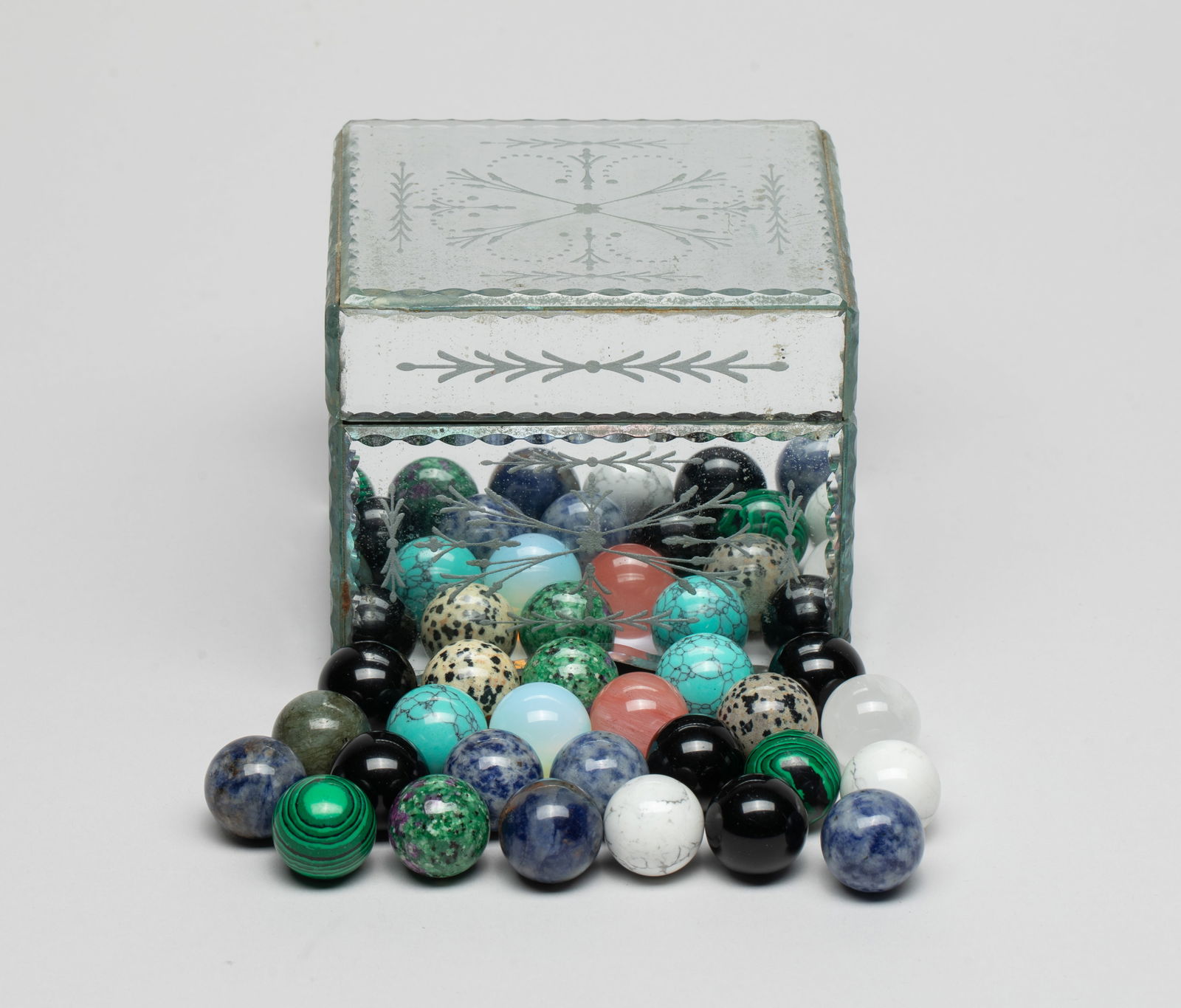 Box of Vintage Stone Balls (1 of 10)
