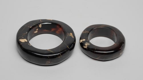 Two Collectible Amber Strong Bangles