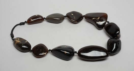 Collectible Chunk Bead Amber Necklace