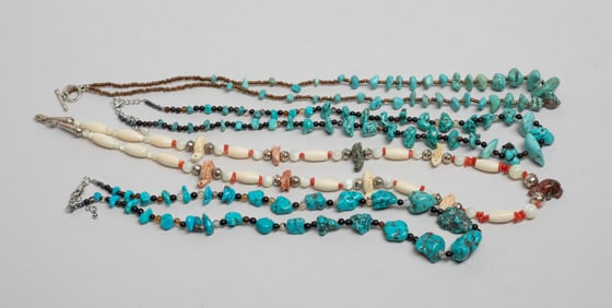 Estate American Indian Type Necklaces