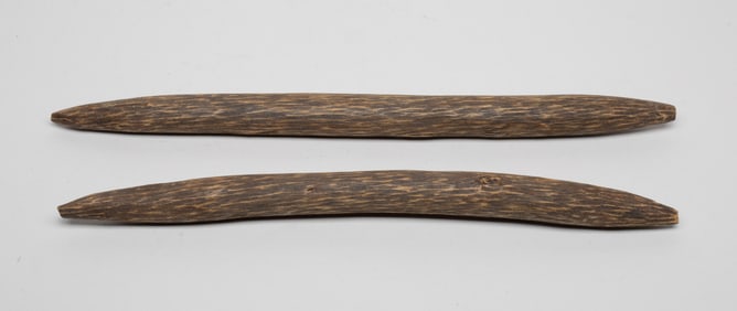 Two Chinese Export Agarwood Long Pieces