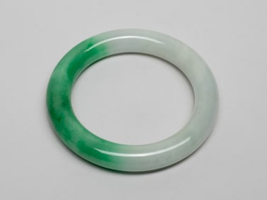 Chinese Export Colored Stone Bangle