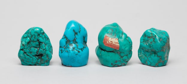 Estate Set Chinese Turquoise Like Stone Seals