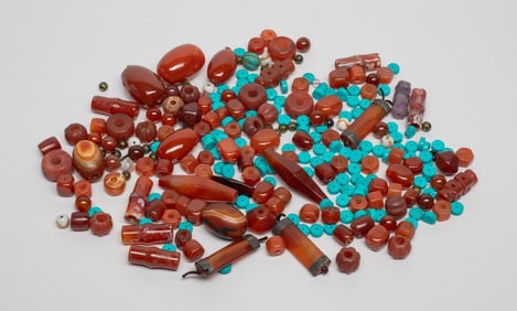 Chinese/ Tibetan Dzi, Agate, Glass Beads Sets