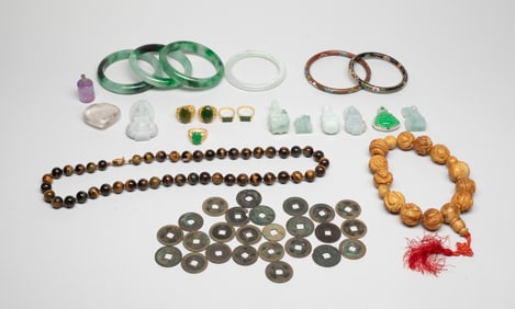 Chinese Prayer Beads, Bangles, Jewelry Sets