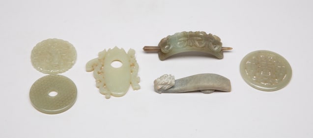 Estate Large Set Chinese Jade Pieces