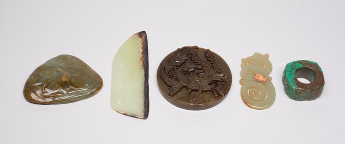 Large Set Chinese Jade/ Stone Carvings