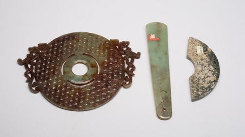 Chinese Jade/ Stone Bi, Pendants
