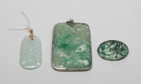 Estate Chinese Jade Pendants