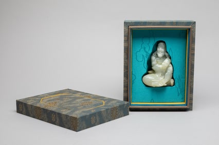 Chinese Russet Jade Sculpture of Luohan