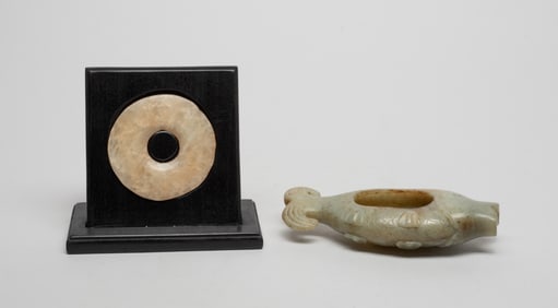 Two Chinese Jade/ Stone Sculptures
