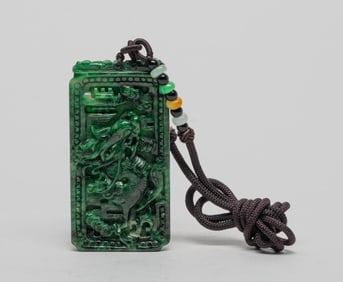 Chinese Export Jade Carved Pendant