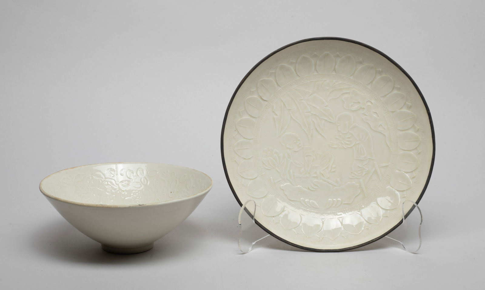 Estate Two Chinese Ding Ware Porcelains (1 of 13)