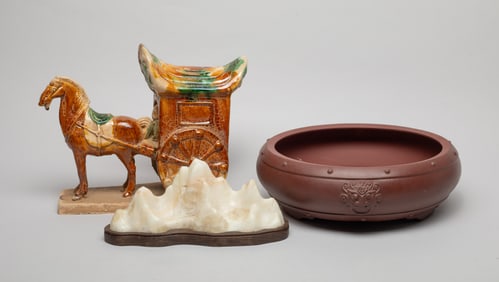 Chinese Scholar Stone, Pottery Pieces