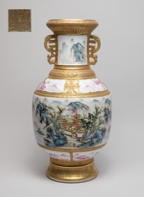 Tall Chinese Export Porcelain Large Vase