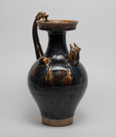 Chinese Export Brown Glazed Porcelain Pot