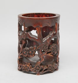 Chinese Export Bamboo Brush Pot