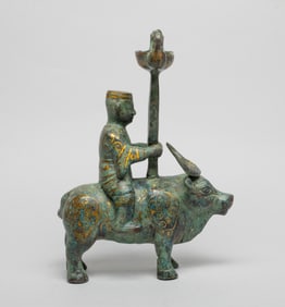 Chinese Export Bronze Oil Lamp