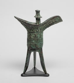 Chinese Export Bronze Cup on Stand