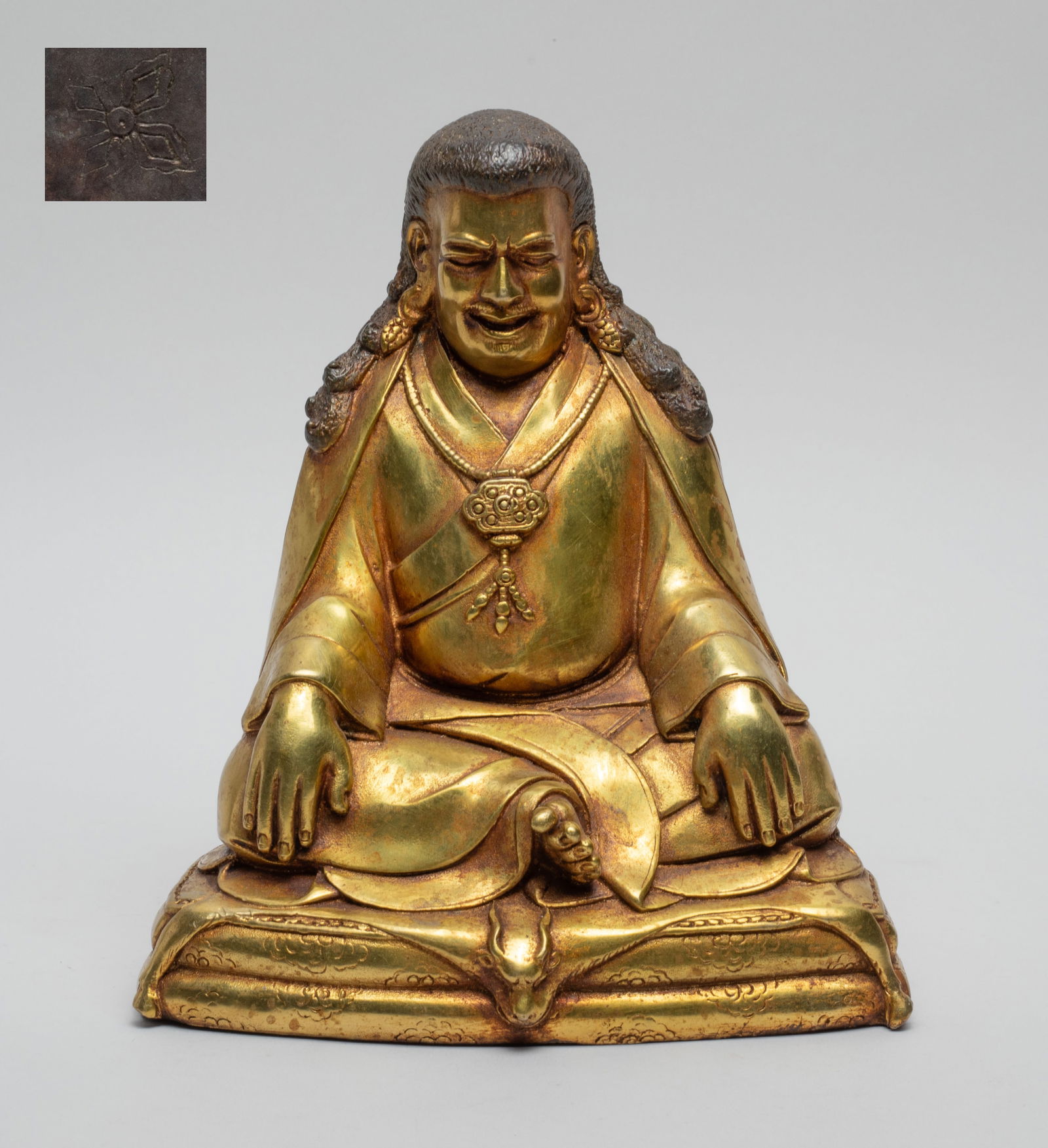 Special Form Chinese/ Tibetan Gilt Bronze Buddha (1 of 9)