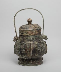 Estate Chinese Export Bronze Hanging Pot
