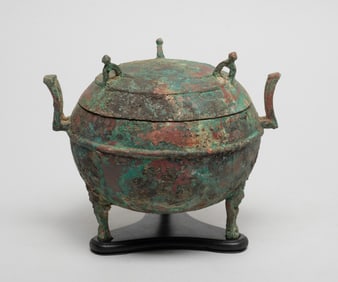 Chinese Export Bronze Covered Pot