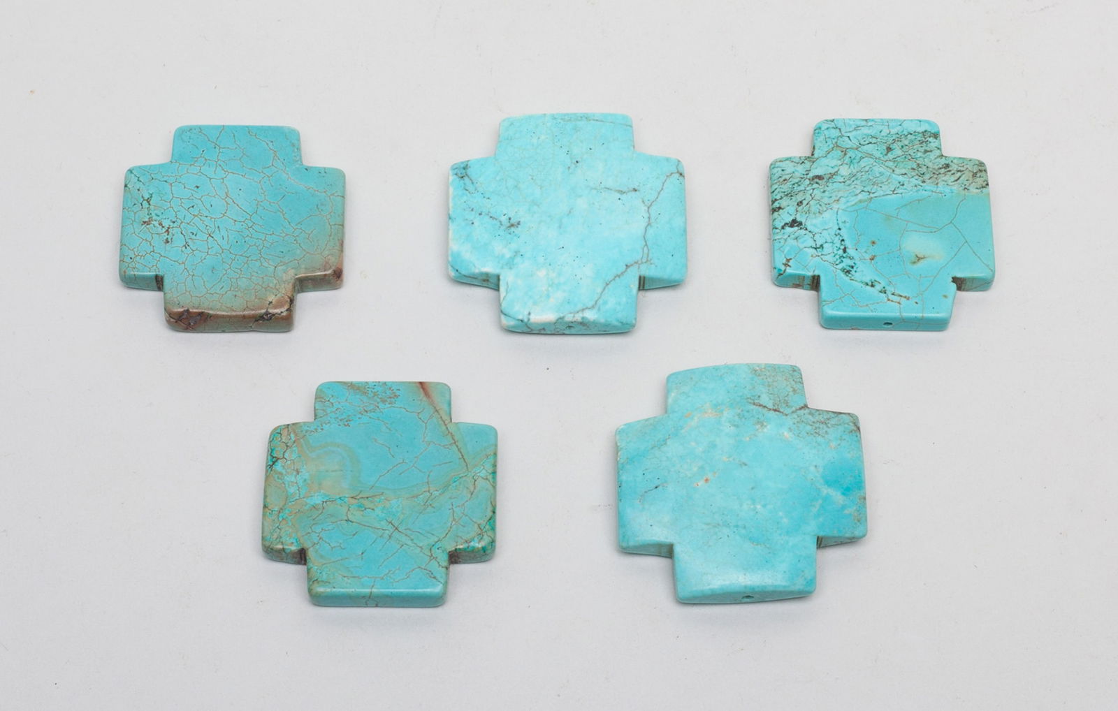 Designed Turquoise Like Cross Beads (1 of 12)