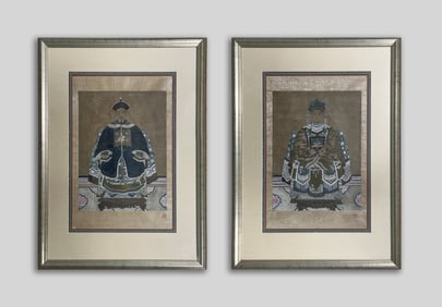 Two Chinese Export Watercolor Paintings