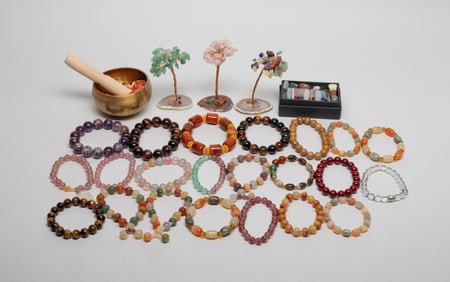 Estate Large Set Chinese Export Gemstones