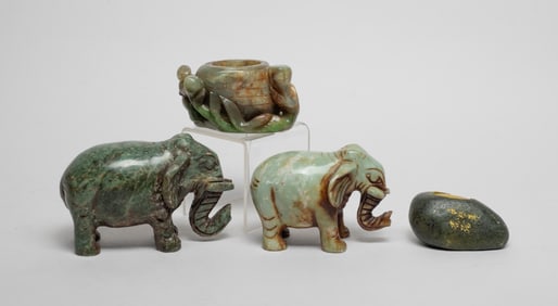 Set Chinese Stone Carvings of Sculptures