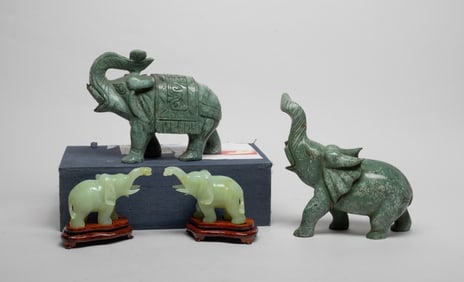 Estate Chinese Export Stone Sculptures