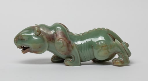 Estate Chinese Russet Jade Sculpture of Beast