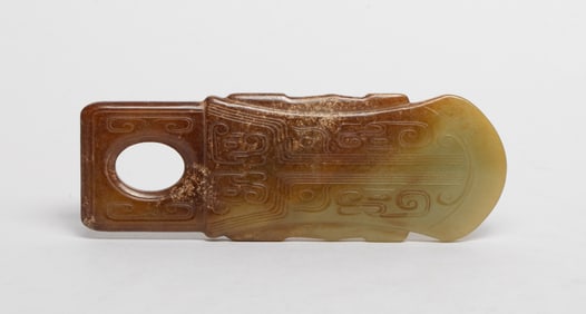 Chinese Russet Jade/ Stone Axe Pendant