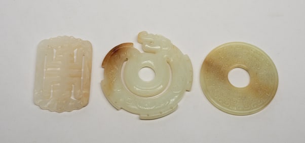 Set Chinese Jade/ Hard Stone Pendants
